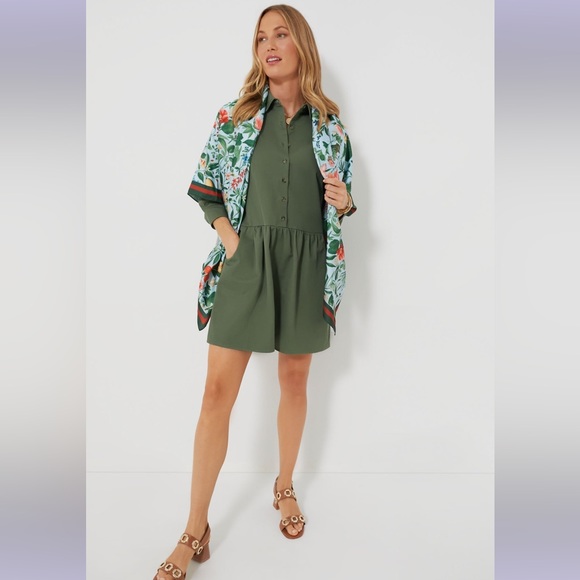 Tuckernuck Dresses & Skirts - Tuckernuck Jade Green Stretch Twill Hayes Dress - Small